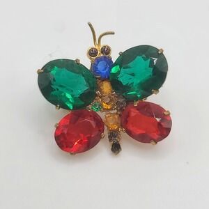 Vintage Czech Butterfly Brooch Small